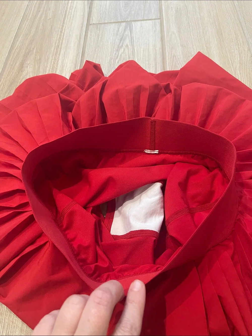 Alo Yoga Aces Pleated Tennis Skirt Skort Classic Red Sz M 8-10 W6235R
